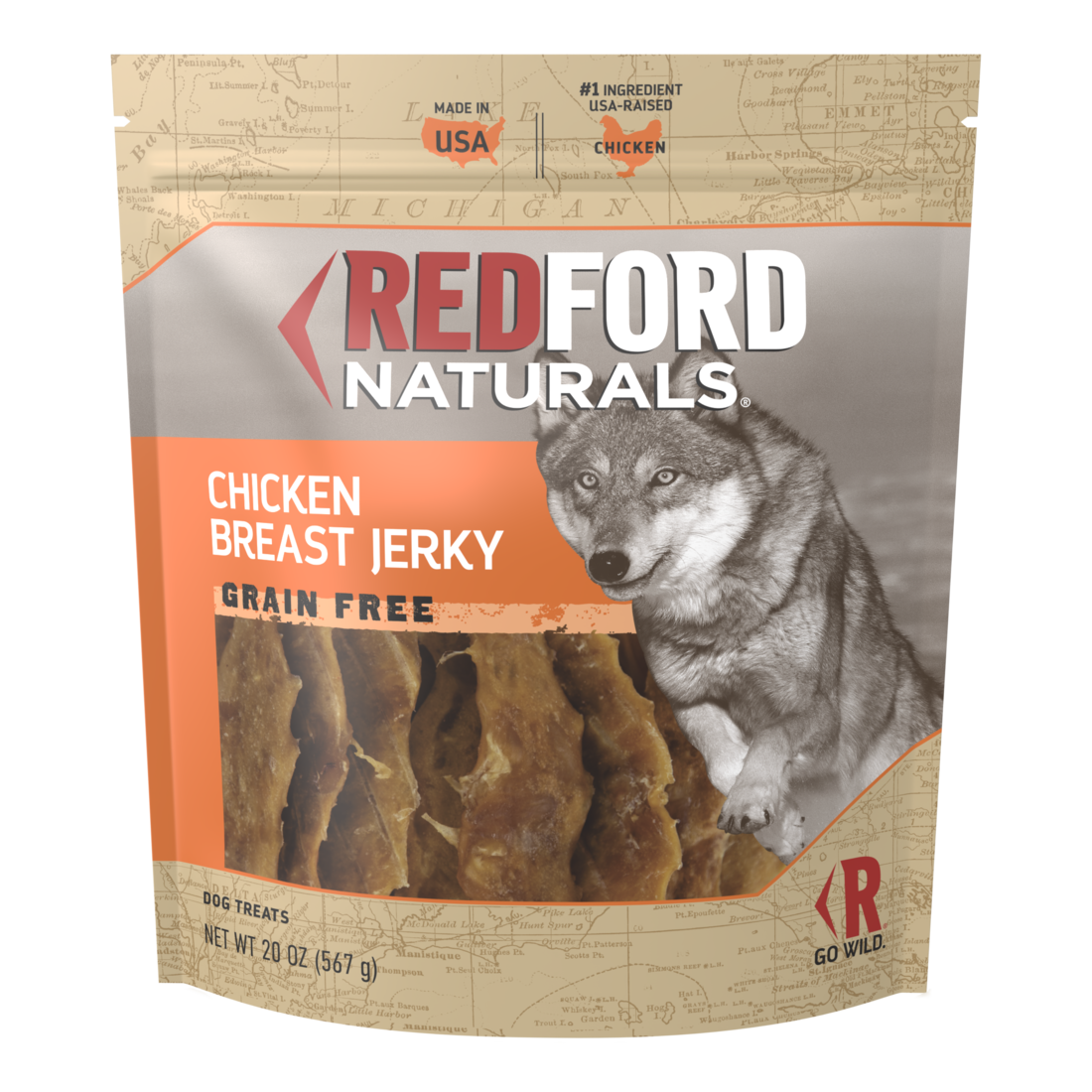 Redford Naturals Grain Free Chicken Breast Jerky Dog Treat - Image 2