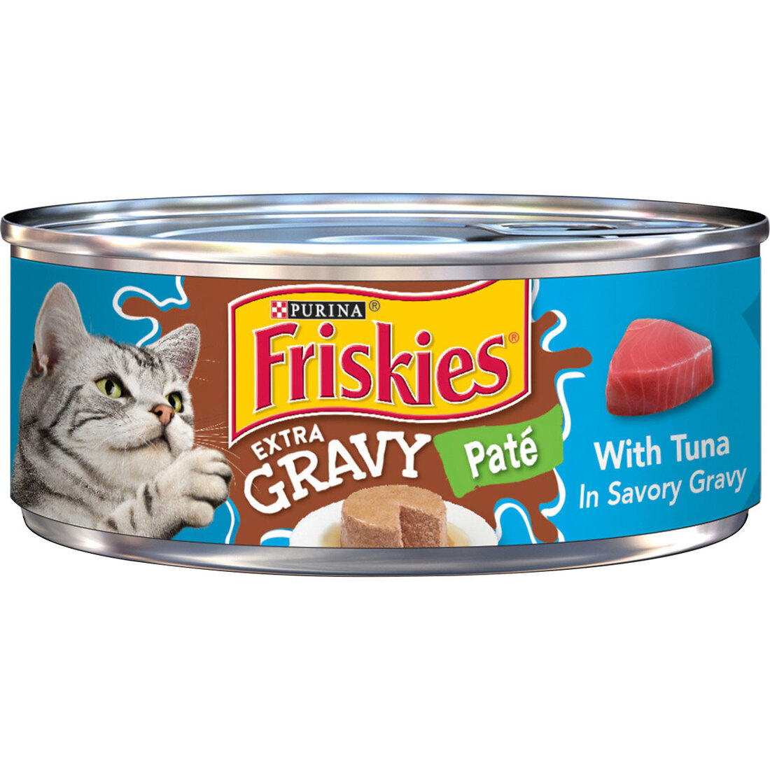 Purina Friskies Wet Cat Food Gravy Pate, Extra Gravy Pate With Tuna in Savory Wet Cat Food Gravy - 5