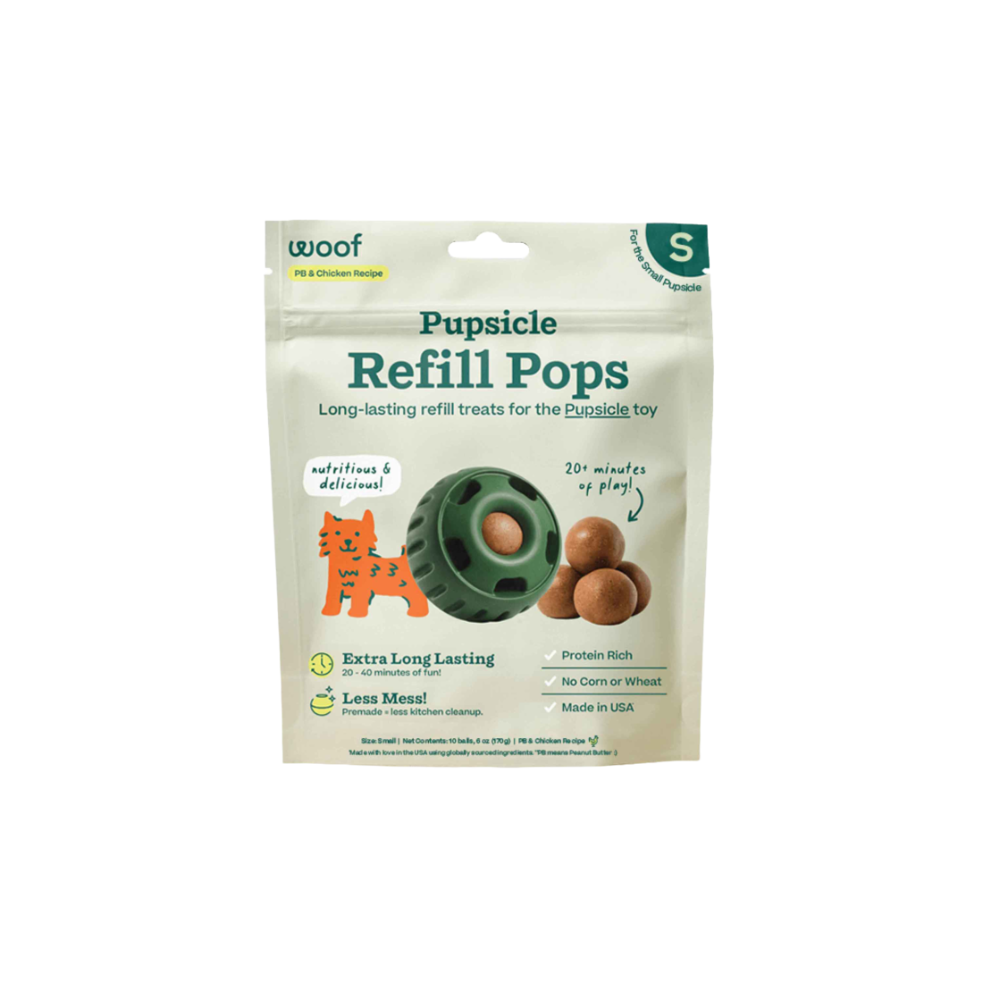 Woof Dog Treat Pupsicle Refill Pops, Chicken - Image 2