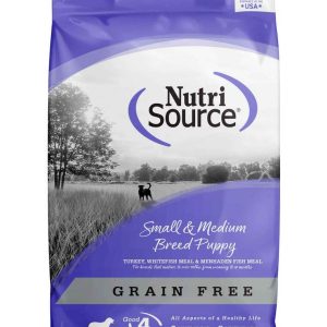 NutriSource Grain Free Small/Medium Breed Dry Puppy Food, Turkey, 26 Pounds