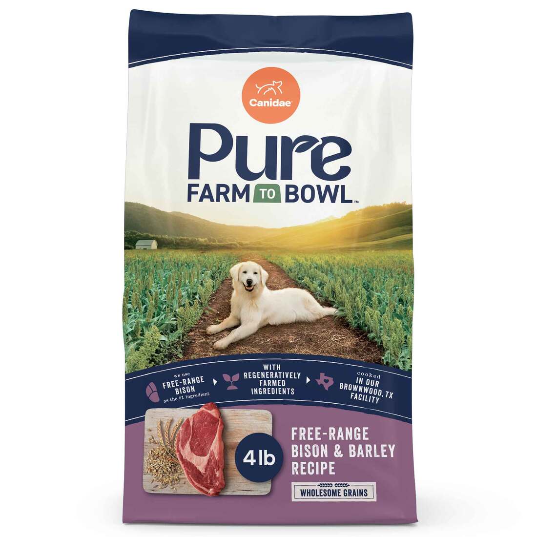 Canidae Pure Farm To Bowl Dry Dog Food, Free-Range Bison & Barley Recipe - Image 2