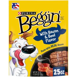 Purina Beggin' Strips Real Meat Dog Treats, Bacon & Beef Flavors