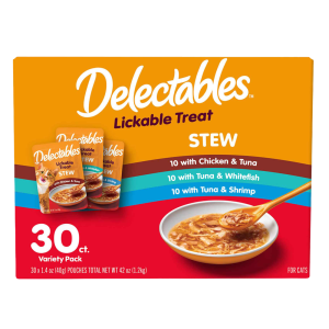 Hartz Delectables Wet Cat Treat Variety Pack, Stew, 30 Count