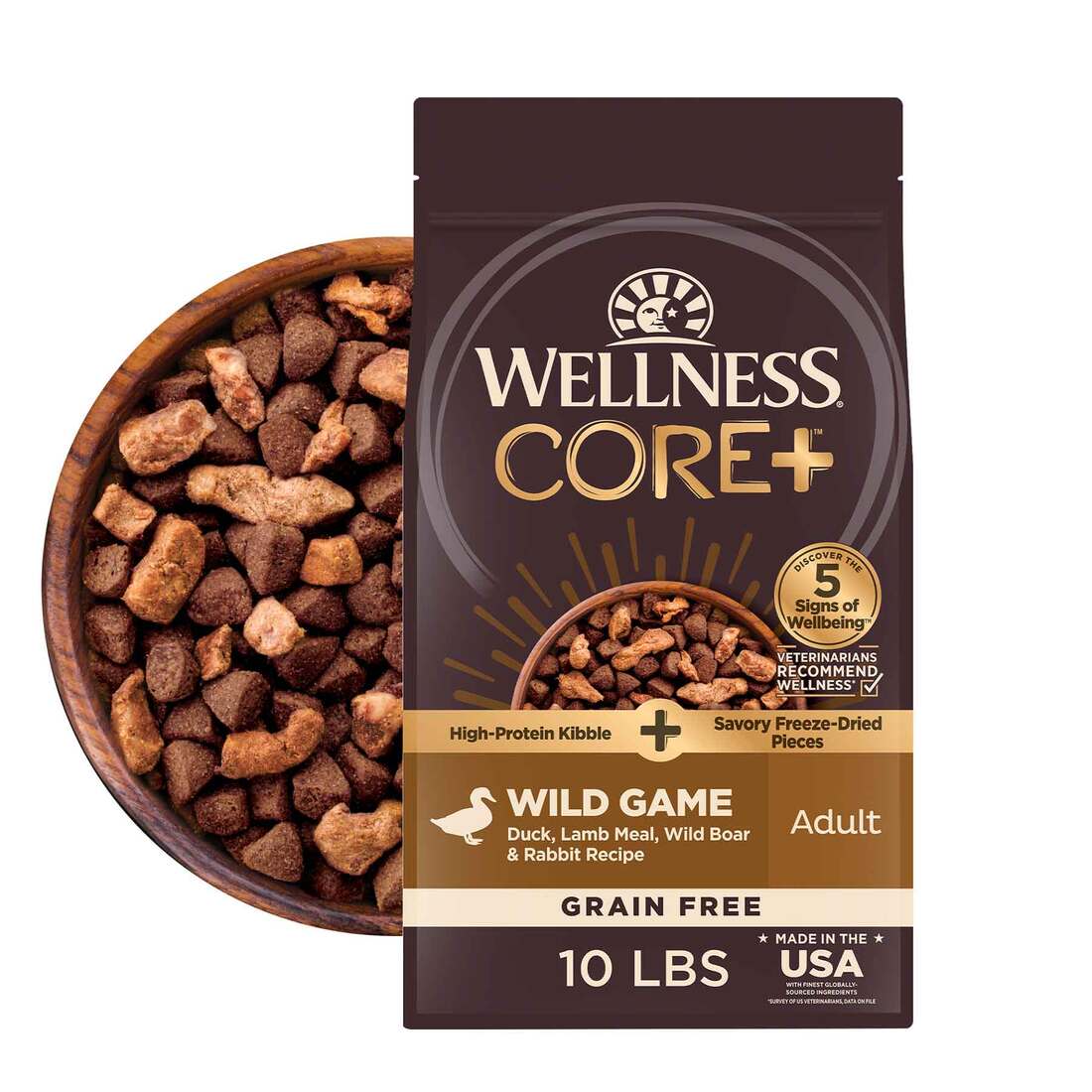 Wellness CORE RawRev Natural Grain Free Dry Dog Food, Wild Game Duck, Wild Boar & Rabbit with Freeze - Image 2