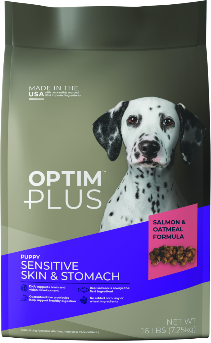 OptimPlus Puppy Sensitive Skin & Stomach Salmon & Oatmeal Formula Dry Dog Food