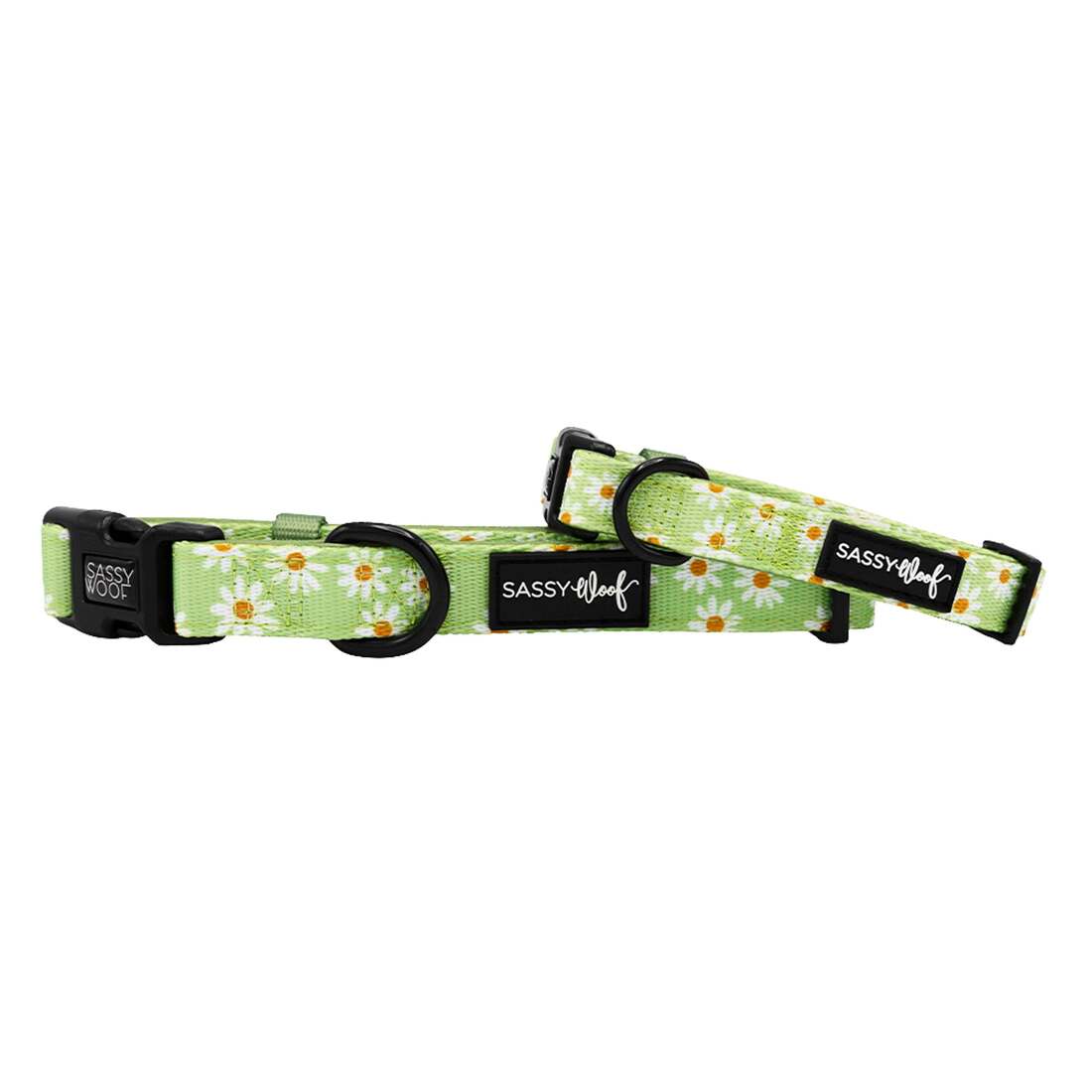 Sassy Woof Dog Collar, Dainty Daisy Green - Image 3