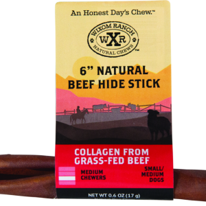 Wixom Ranch Natural Chews Collagen Beef Hide Stick, 6 Inches