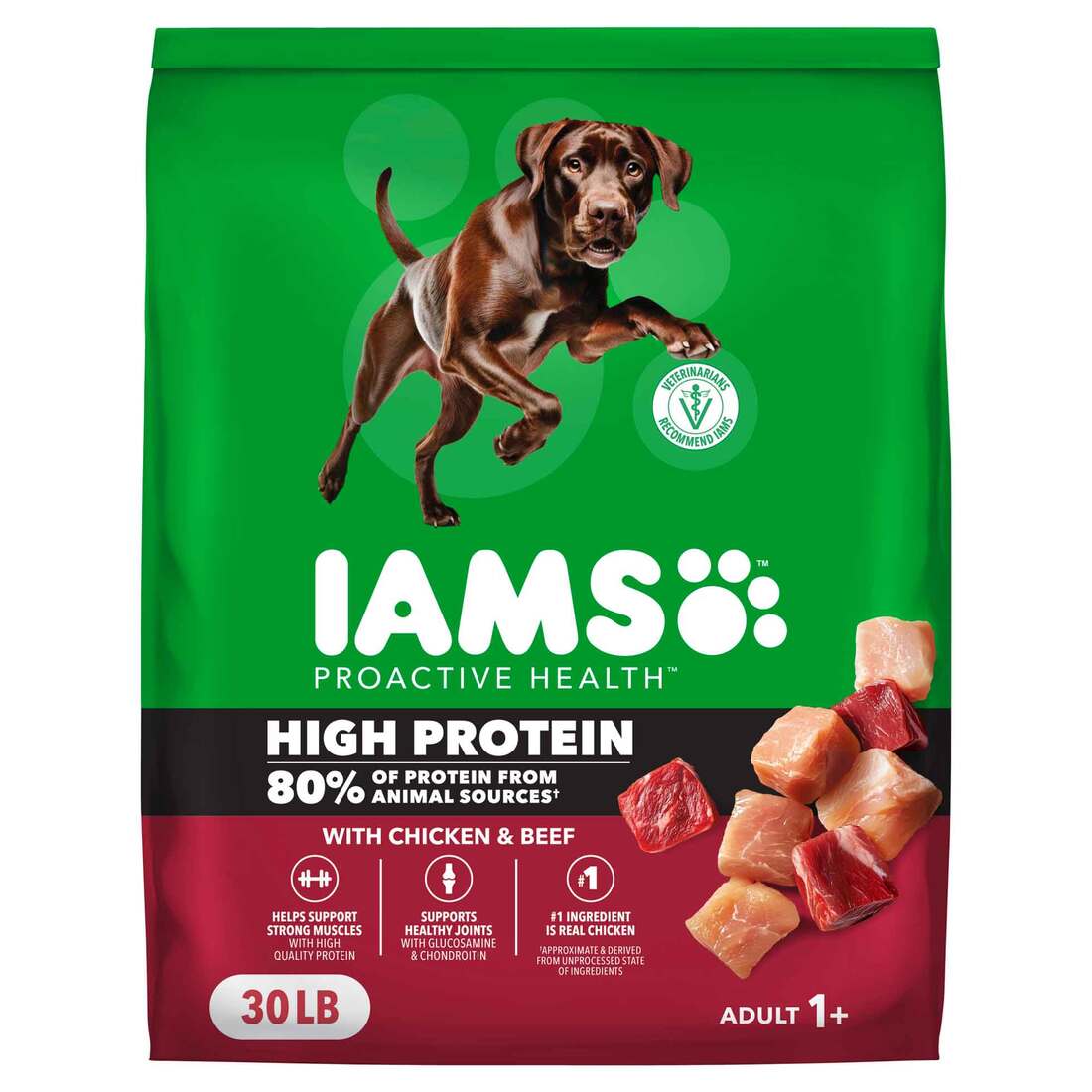 IAMS Proactive Health High Protein Chicken & Beef Dry Dog Food - Image 2