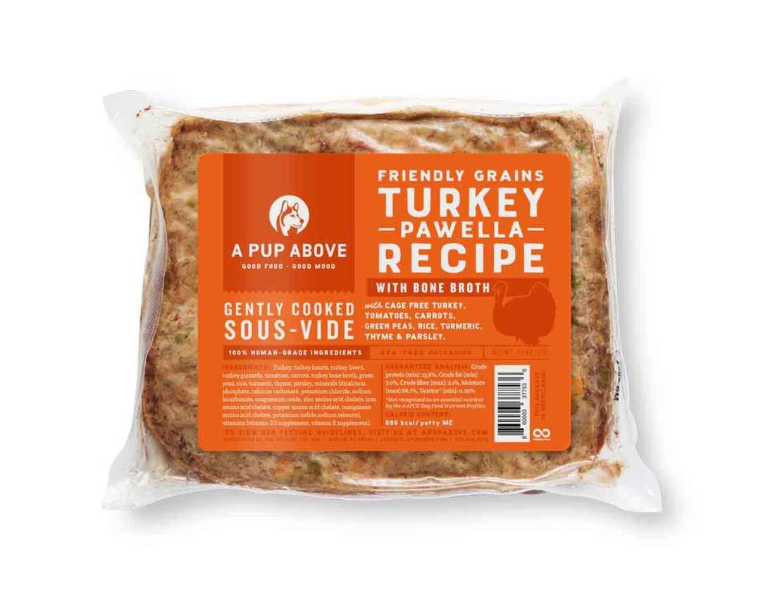 A Pup Above Turkey Pawella Recipe Frozen Gently Cooked Dog Food, 1 Pound Patty - Not Available For D