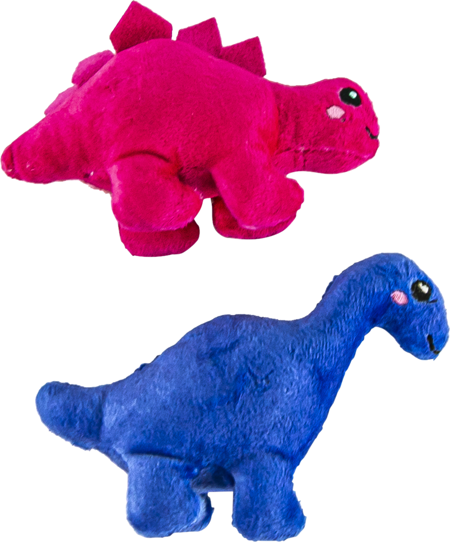 Play On Cat Toy Plush Dinosaur, 2 Pack