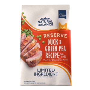 Natural Balance Limited Ingredient Reserve Grain Free Dry Cat Food, Duck & Green Pea Recipe, 4 Pound