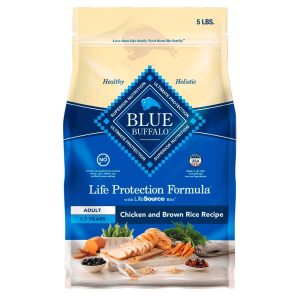 Blue Buffalo Life Protection Formula Natural Adult Dry Dog Food, Chicken & Brown Rice Recipe, 5 Poun