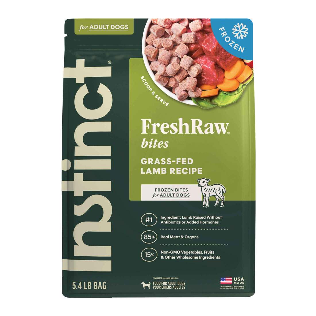 Instinct Raw Frozen Lamb Bites Dog Food, 5.4 Pound Bag - Not Available For Delivery
