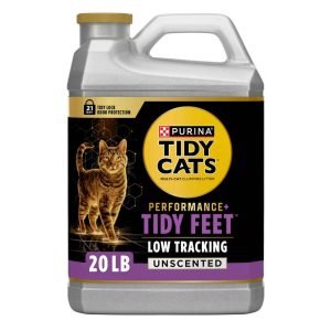 Purina Tidy Cats Tidy Feet Clumping Low Tracking Cat Litter With Odor Control - Unscented - 20 Pound