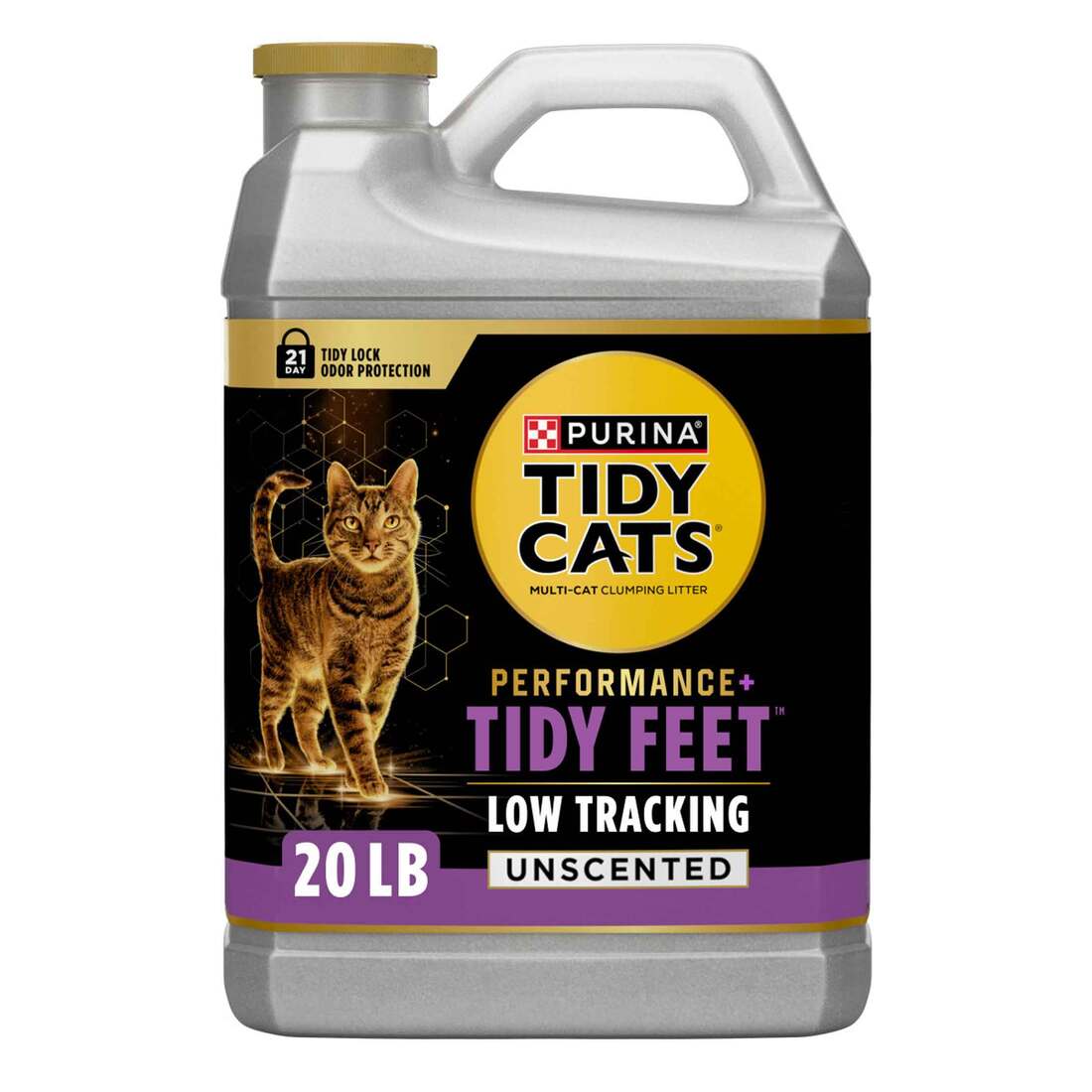 Purina Tidy Cats Tidy Feet Clumping Low Tracking Cat Litter With Odor Control - Unscented - 20 Pound