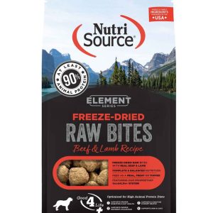 Nutrisource Freeze Dried Dry Dog Food, Element Raw Bites Beef and Lamb