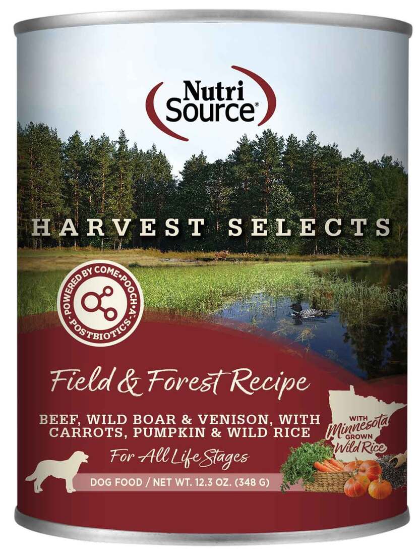 NutriSource Harvest Selects Wet Dog Food, Field And Forest Recipe, 12.3 Ounces