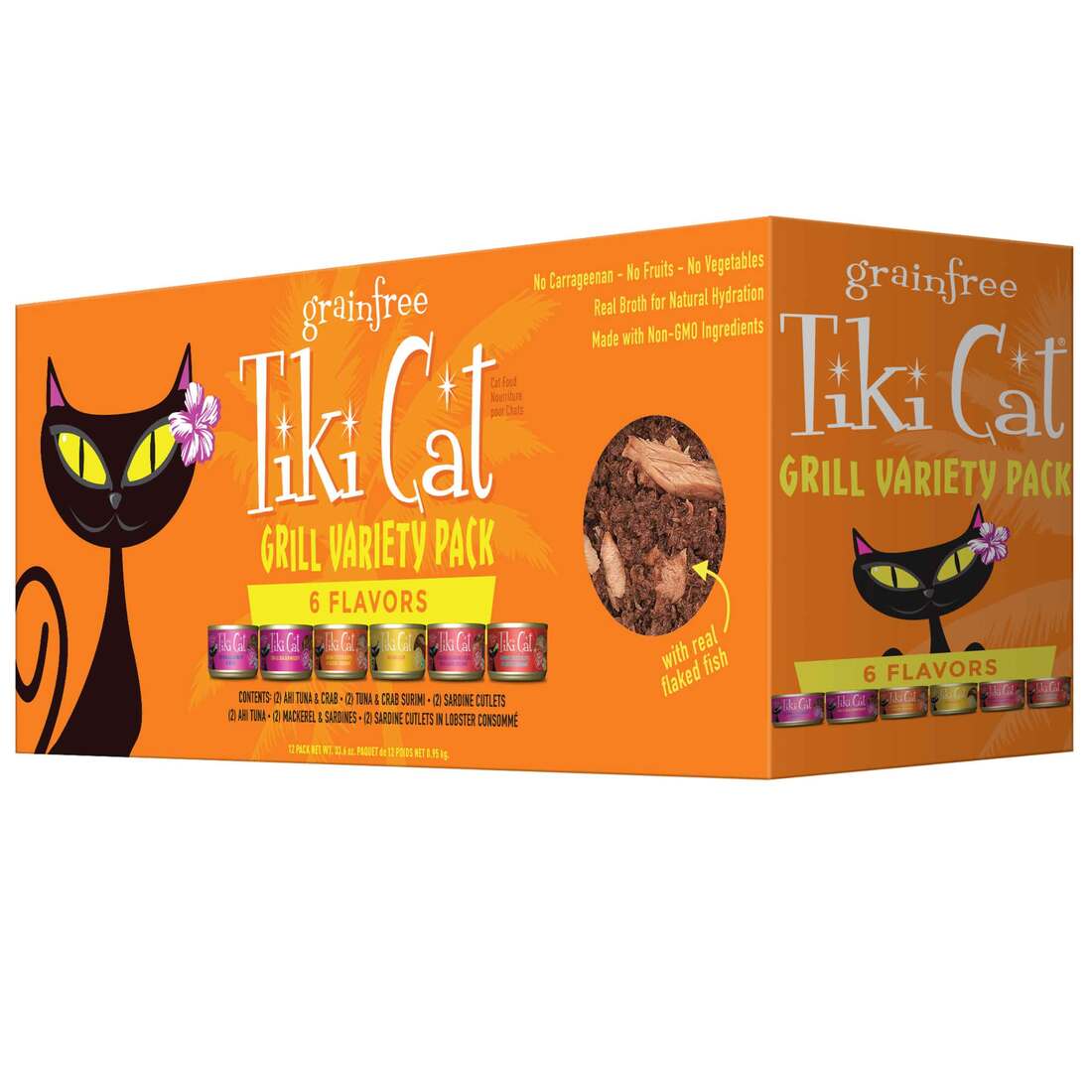 Tiki Cat Grill Wet Cat Food, Variety Pack, 2.8 Ounce Can (12 Count)
