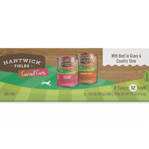 Hartwick Fields Adult Carved Cuts With Beef & Country Stew Wet Dog Food Variety Pack, 12 Count