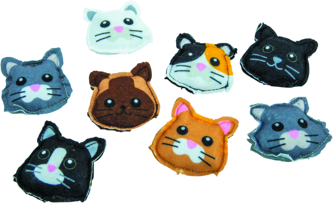 Play On Cat Toy Catnip Plush Kitty, Assorted Colors