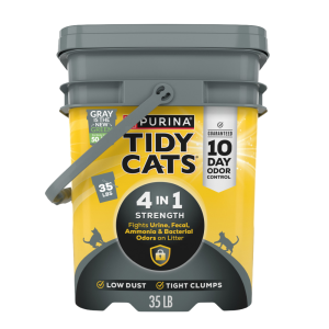 Purina Tidy Cats Clumping Cat Litter, 4-in-1 Strength Multi Cat Litter - 35 Pound Pail