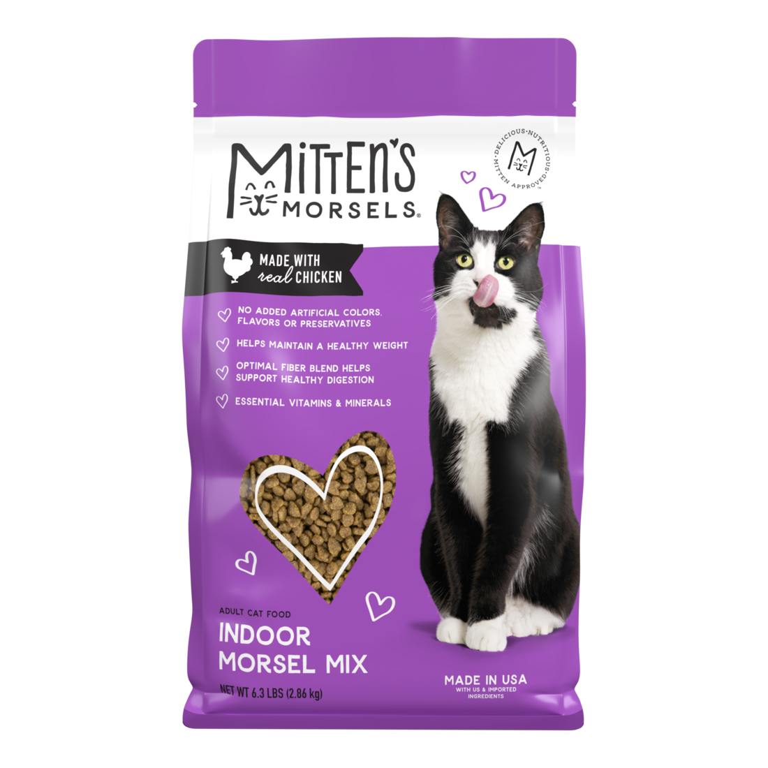 Mitten's Morsels Indoor Morsel Mix Dry Cat Food, 6.3 Pounds