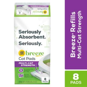 Purina Tidy Cats Cat Litter Accessories, BREEZE Pads Refill Pack Multi Cat Litter - 8 ct. Bag