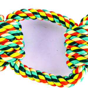 Play On Dog Toy 3 Loop Rope with TPR Ball