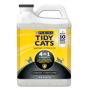 Purina Tidy Cats Clumping Cat Litter, 4-in-1 Strength Multi Cat Litter - 20 Pound Jug