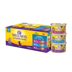 Wellness Seafood Pate Favorites Variety Pack, 3 Ounces (Pack of 12)