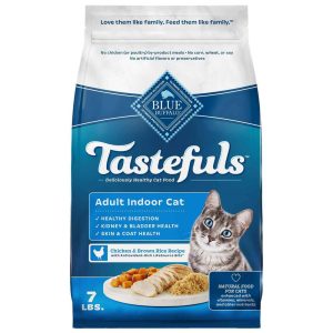 Blue Buffalo Tastefuls Adult Natural Indoor Dry Cat Food, Chicken & Brown Rice Recipe, 7 Pounds
