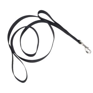 Loops 2® Double Handle Dog Leash, Black, 1" x 06'