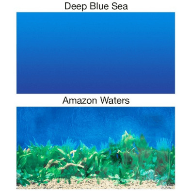 Penn Plax Double Sided Aquarium Background Blue Waters