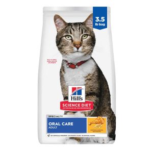 Hill's Science Diet Adult Oral Care Chicken Recipe Dry Cat Food, 3.5 Pound Bag