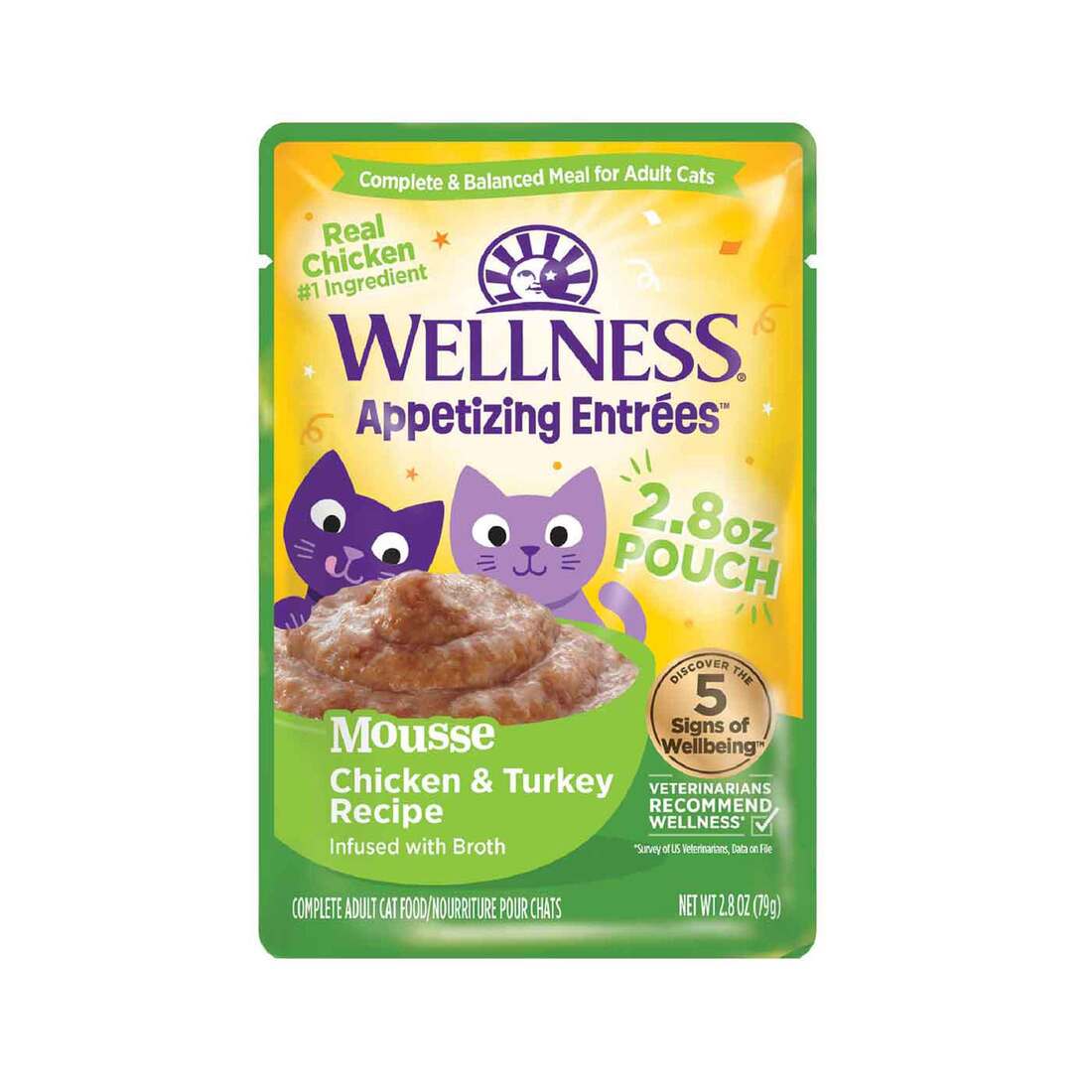 Wellness Appetizing Entrées Mousse Adult Natural Grain-Free Wet Cat Food