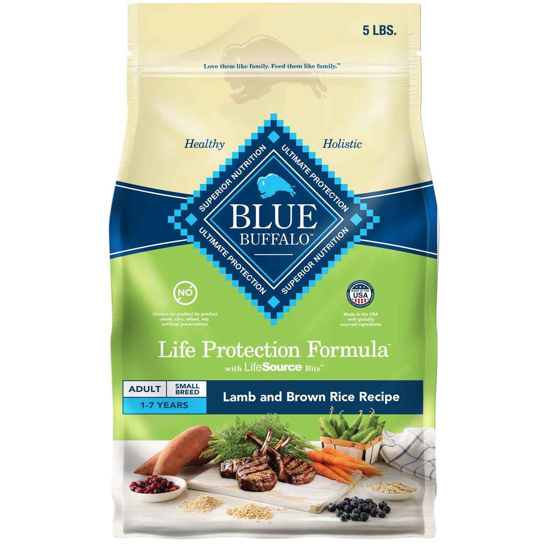 Blue Buffalo Life Protection Formula Natural Adult Small Breed Dry Dog Food, Lamb & Brown Rice Recip
