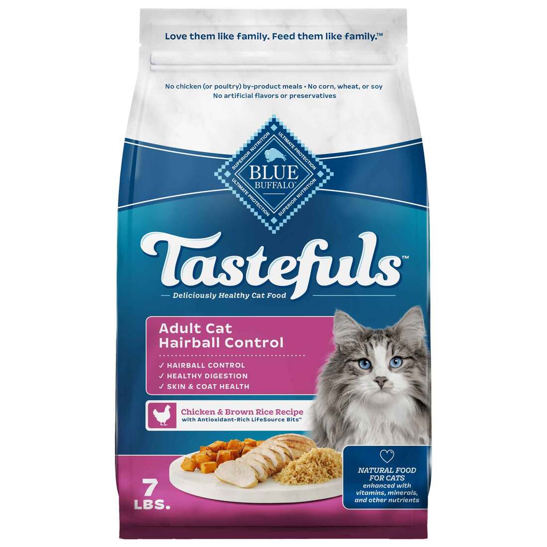 Blue Buffalo Cat Food, Adult Indoor Hairball Chicken - Image 2