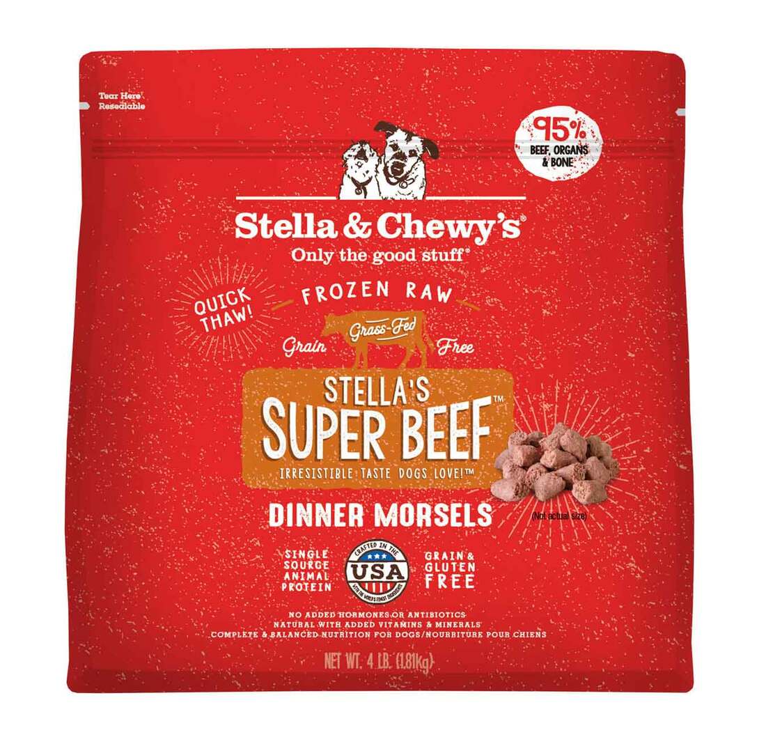 Stella & Chewy's Dog Frozen Raw, Stella's Super Beef Dinner Morsels, 4 Pounds - Not Available for De