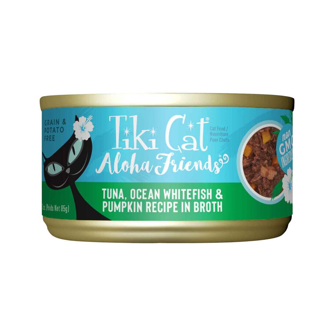 Tiki Cat Aloha Friends Wet Cat Food, Tuna, Ocean Whitefish & Pumpkin, 3 Ounces