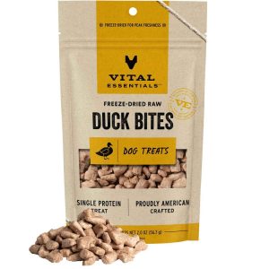 Vital Essentials® Freeze-Dried Raw Dog Treats, Duck Bites, 2 Ounces