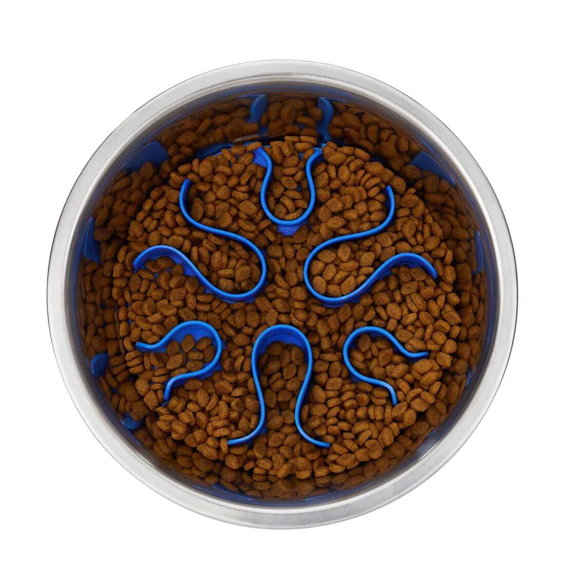 Outward Hound Stainless Steel Fun Feeder Slo Bowl - Slow Feeder Dog Bowl, Medium