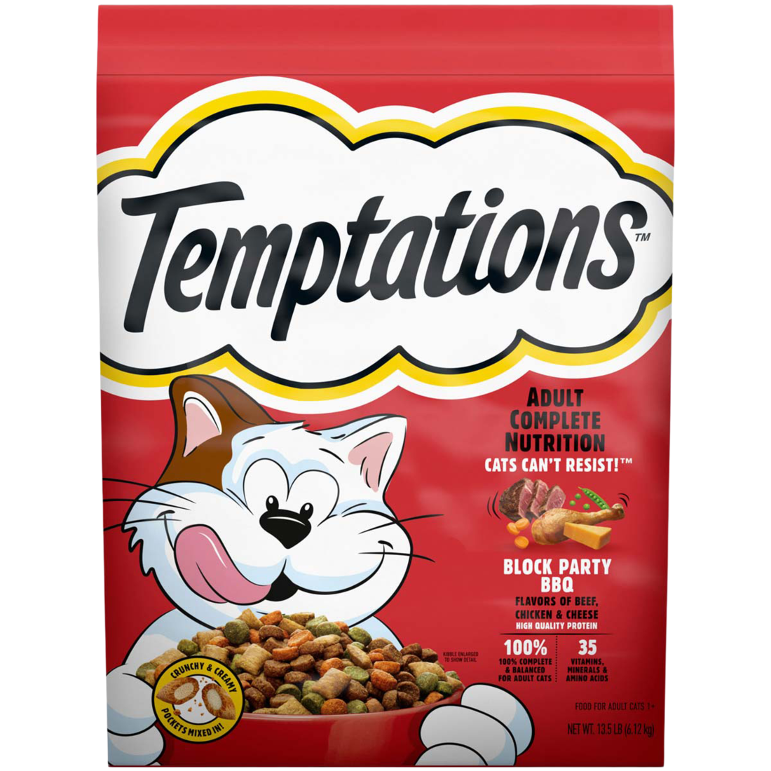 Temptations Block Party BBQ Flavor Adult Dry Cat Food - Image 2