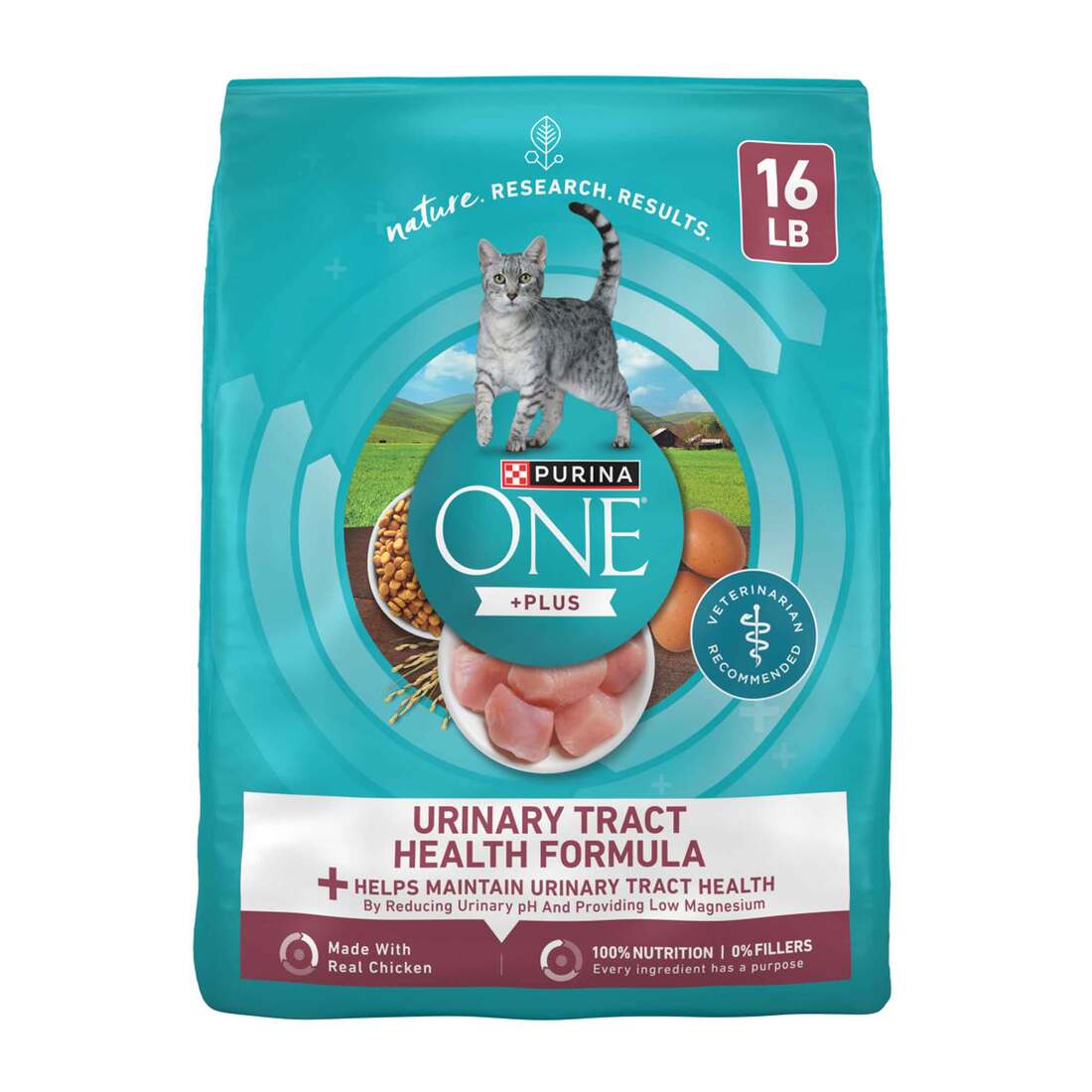 Purina ONE High Protein Dry Cat Food, +Plus Urinary Tract Health Formula - 16 Pound Bag