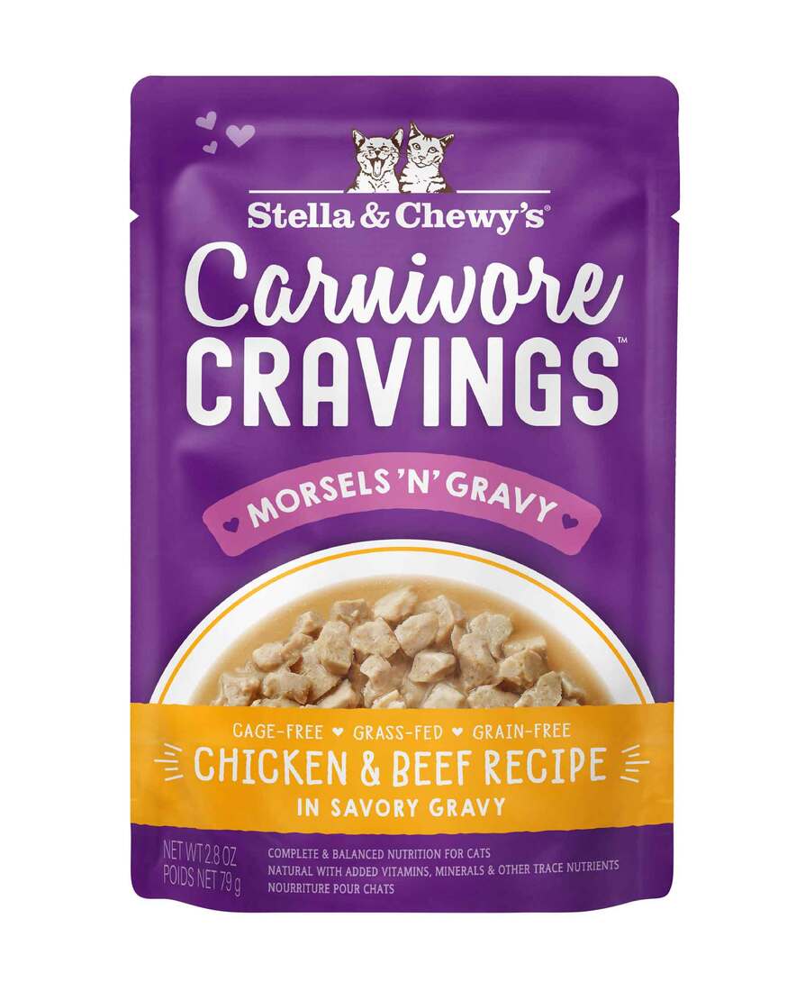 Stella & Chewy's Carnivore Cravings Morsels 'N' Gravy Wet Cat Food, 2.8 Ounce Pouch - Image 3