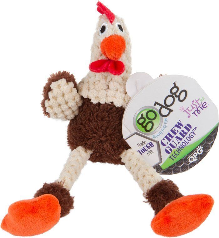 Quaker Go Dog Checkers Chew Guard Rooster Dog Toy, Mini
