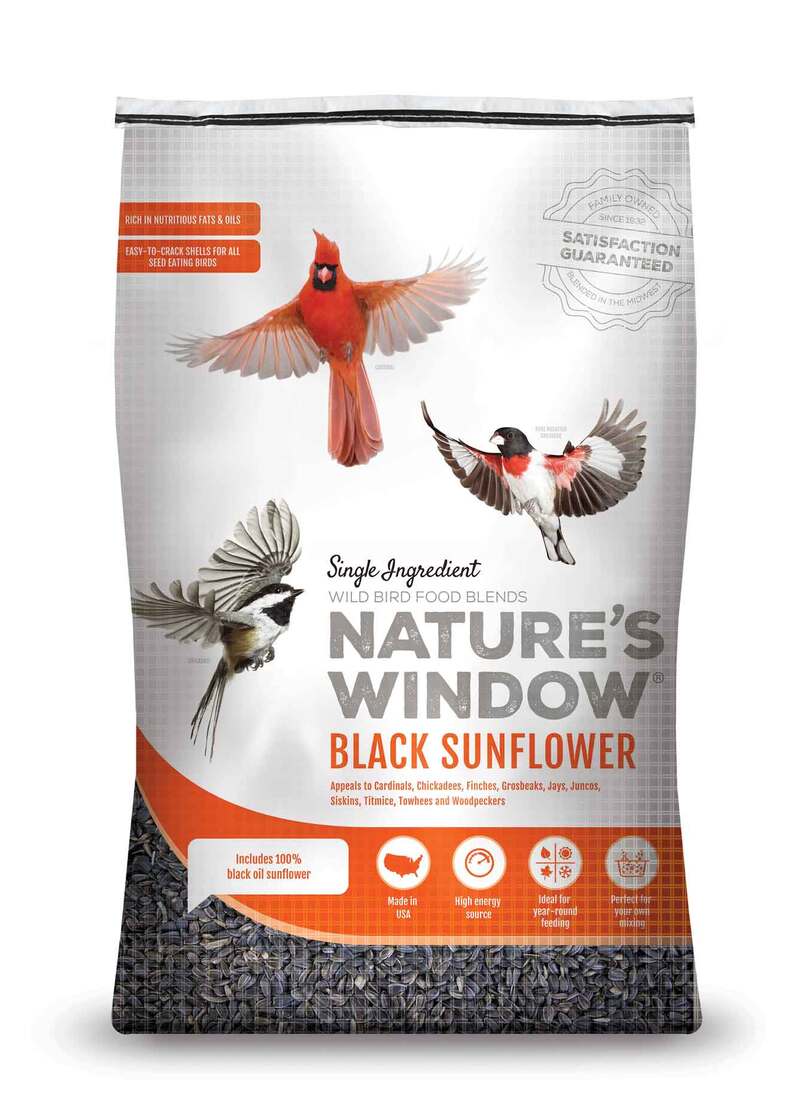 Nature's Window Black Sunflower Wild Bird Food, 20 Pounds