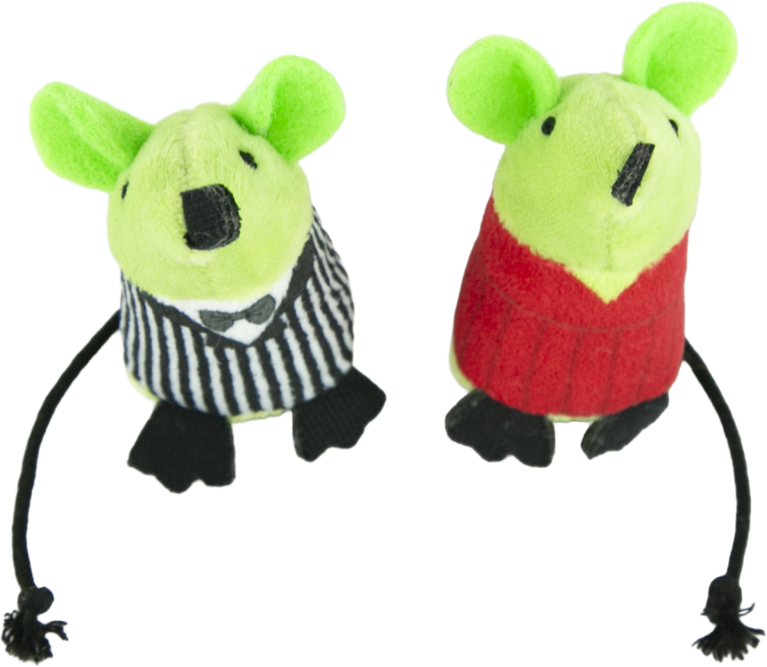 Play On Green Halloween Mice Multipack Cat Toy, 2 Pack
