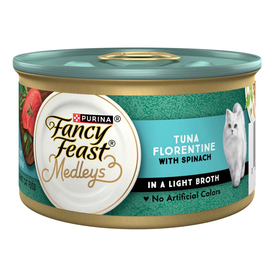 Purina Fancy Feast Wet Cat Food, Medleys Tuna Florentine with Spinach in a Delicate Sauce - 3 Ounce