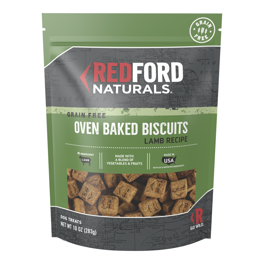 Redford Naturals Grain Free Lamb Recipe Biscuits Dog Treat, 10 Ounces