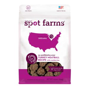 Spot Farms Turkey Meatball Recipe with Cranberries Dog Treats, 12.5 Ounces